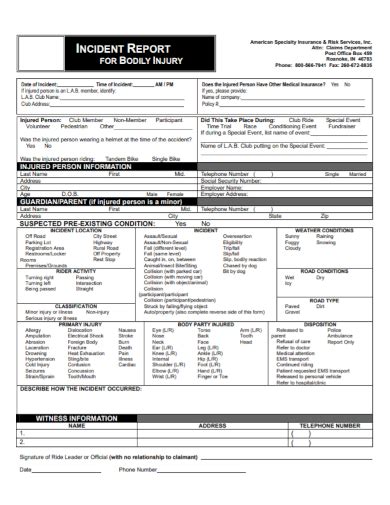 total insurance incident report answers|Insurance Incident Report .